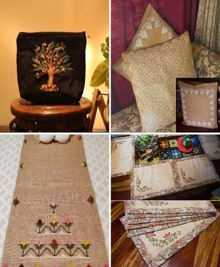 Now: embroidered bags and home decor made by MSS women