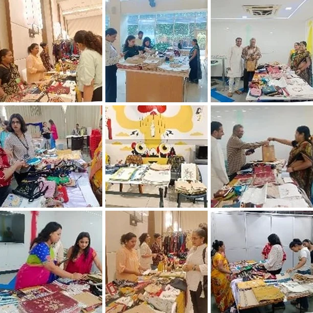 Mission Swayam Siddha exhibition stalls, as shared on Instagram
